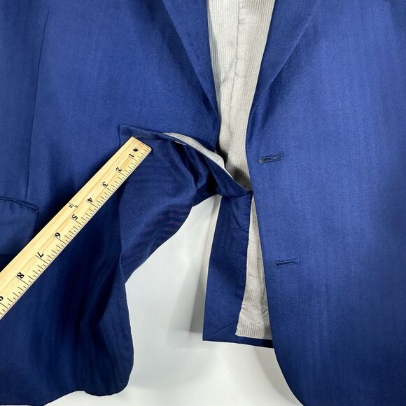 Jack Victor Classic for Rochester Loro Piana Cashmere/Silk Blue Blazer Size 52R - Picture 15 of 16